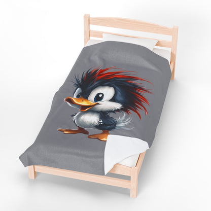 Velveteen Plush Blanket (Red Hair Duck)