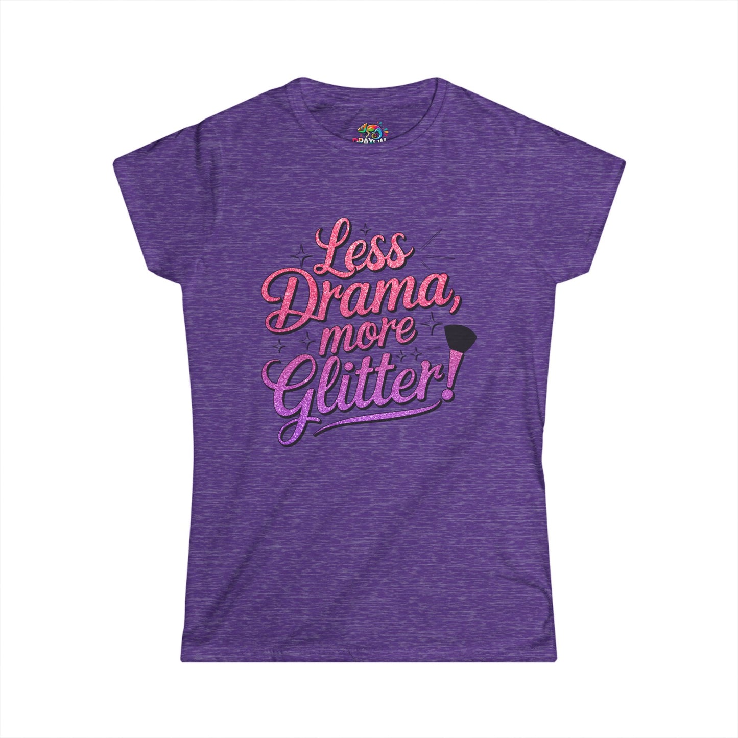 Women's Softstyle Tee (Less Drama More Glitter)