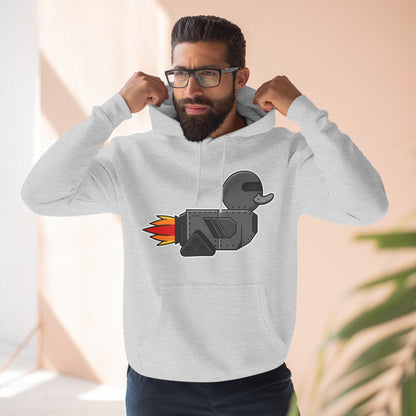 Three-Panel Fleece Hoodie (Robot Duck)