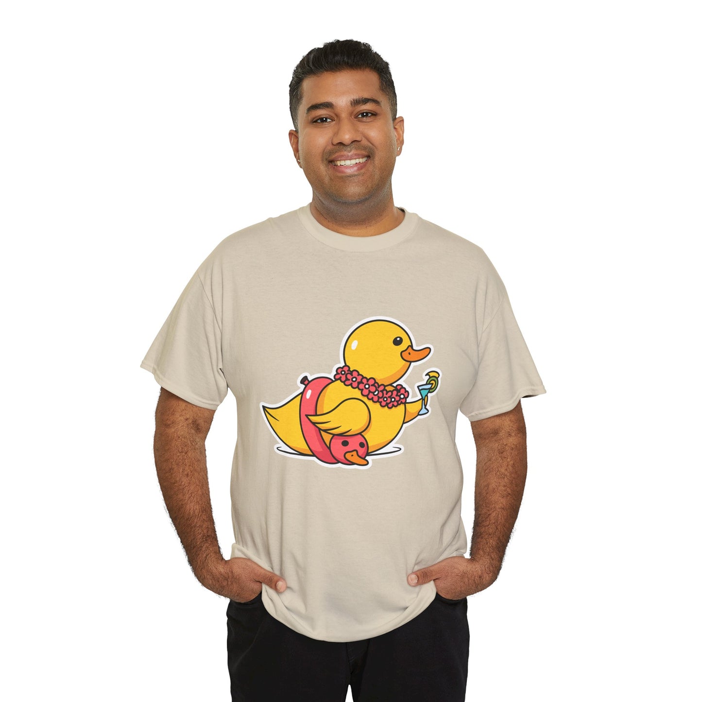 Unisex Heavy Cotton Tee (Tropical Duck)