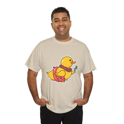 Unisex Heavy Cotton Tee (Tropical Duck)