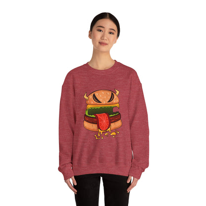 Unisex Heavy Blend™ Crewneck Sweatshirt (Cheeseburger Monster)