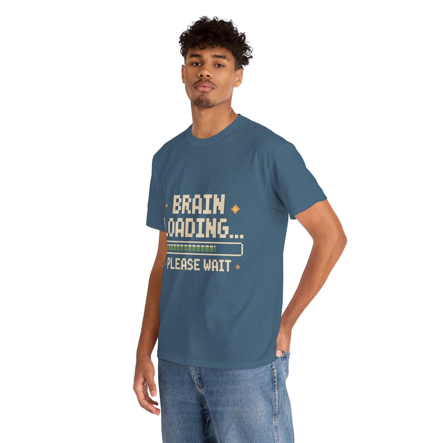 Unisex Heavy Cotton Tee (Brain Loading...Please Wait)
