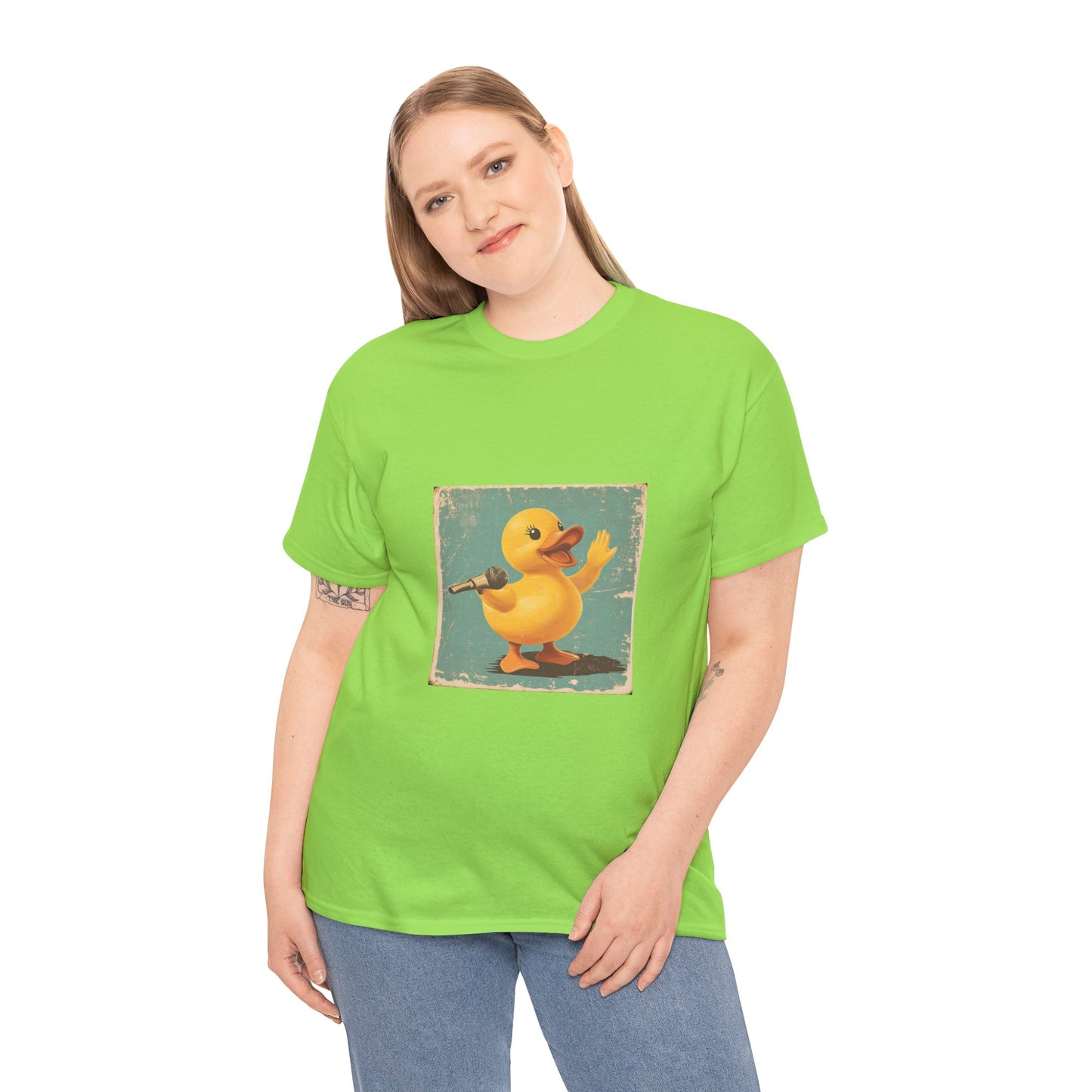 Unisex Heavy Cotton Tee (Karaoke Duck)