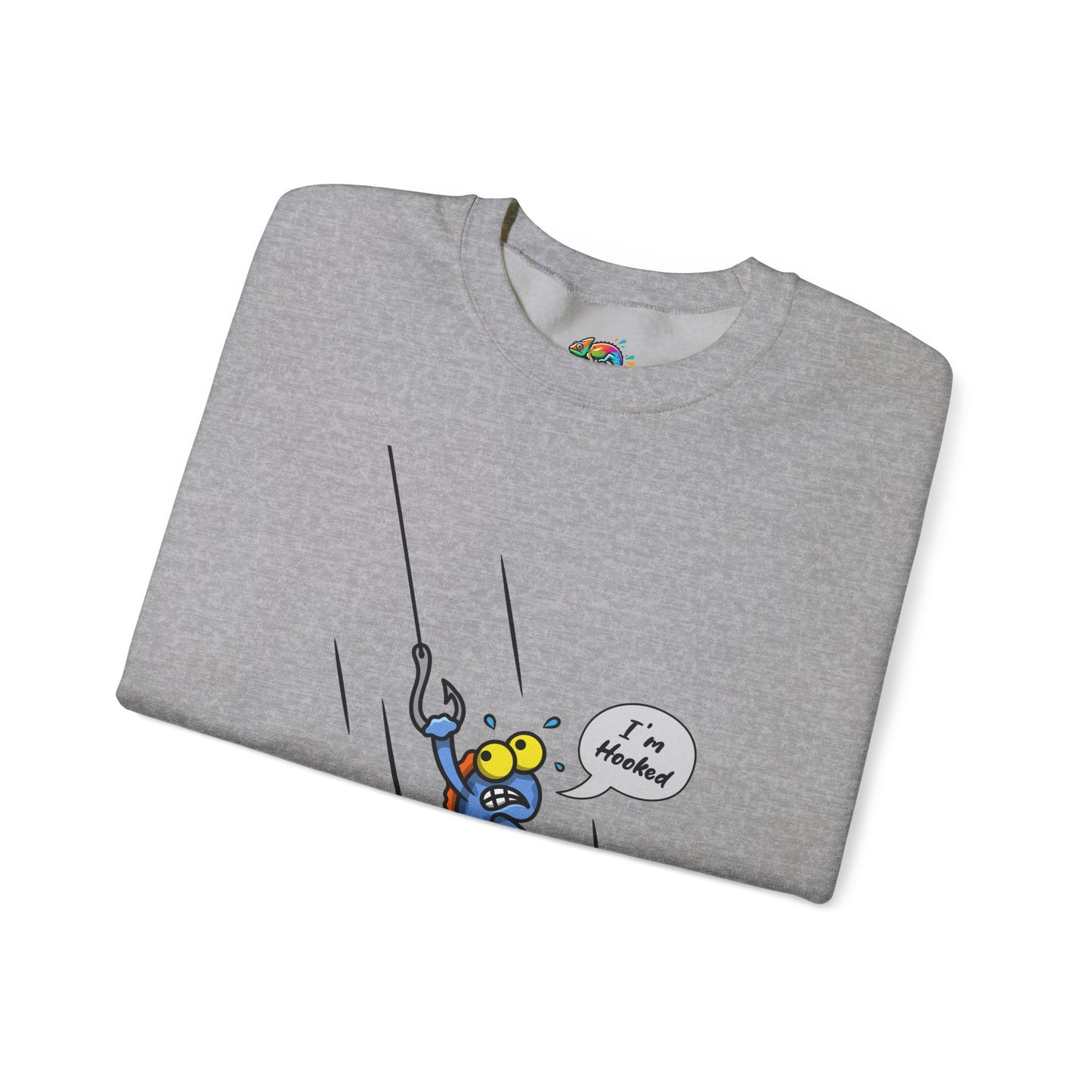 Unisex Heavy Blend™ Crewneck Sweatshirt (Fishing Hooked)