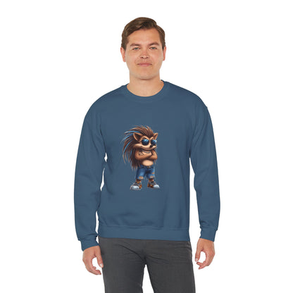 Unisex Heavy Blend™ Crewneck Sweatshirt (Cool Hedgehog)