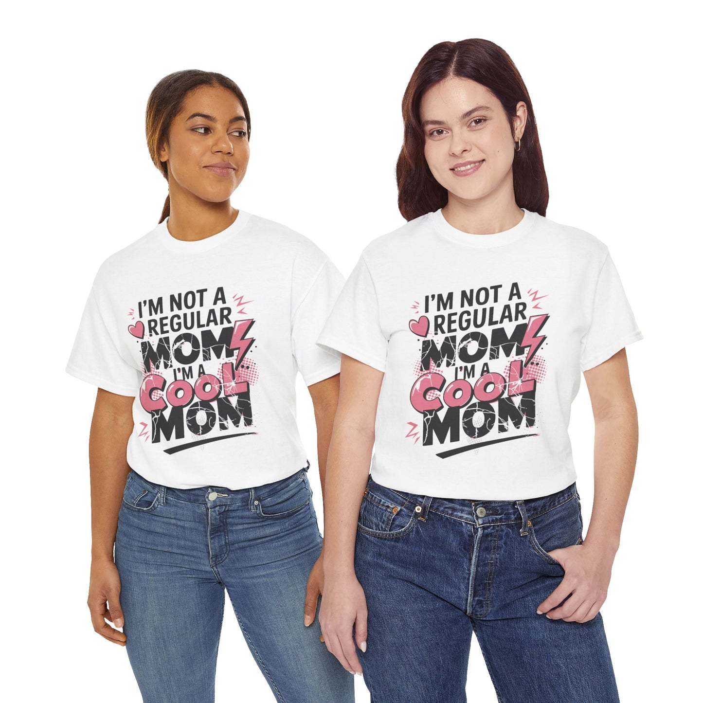 Unisex Heavy Cotton Tee (I'm Not a Regular Mom, I'm a Cool Mom)