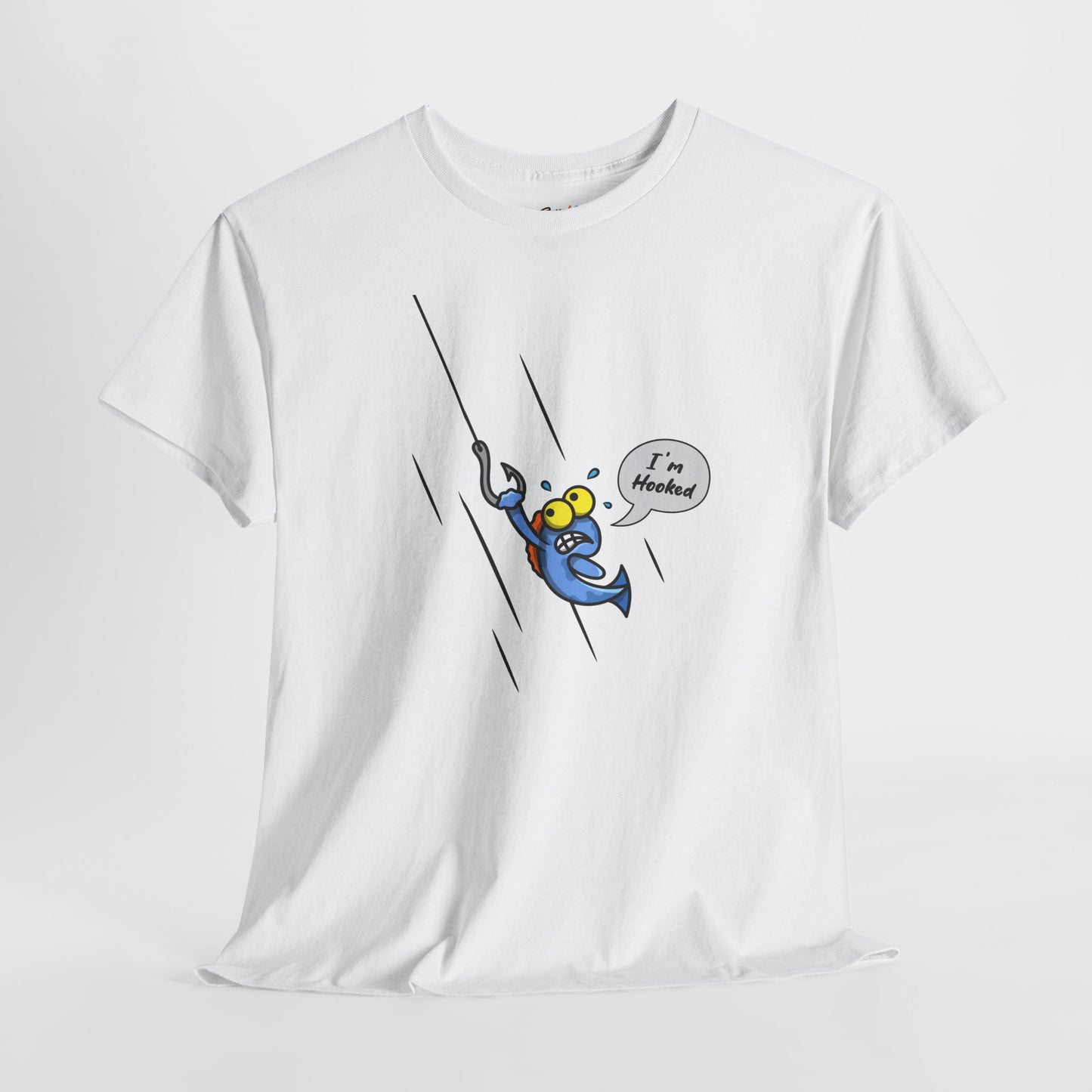 Unisex Heavy Cotton Tee (Fishing Hooked)