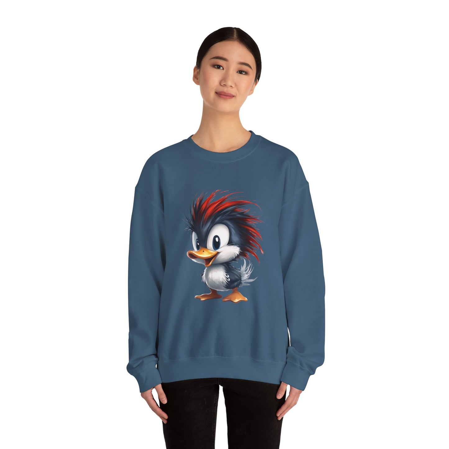 Unisex Heavy Blend™ Crewneck Sweatshirt (Red Hair Duck)