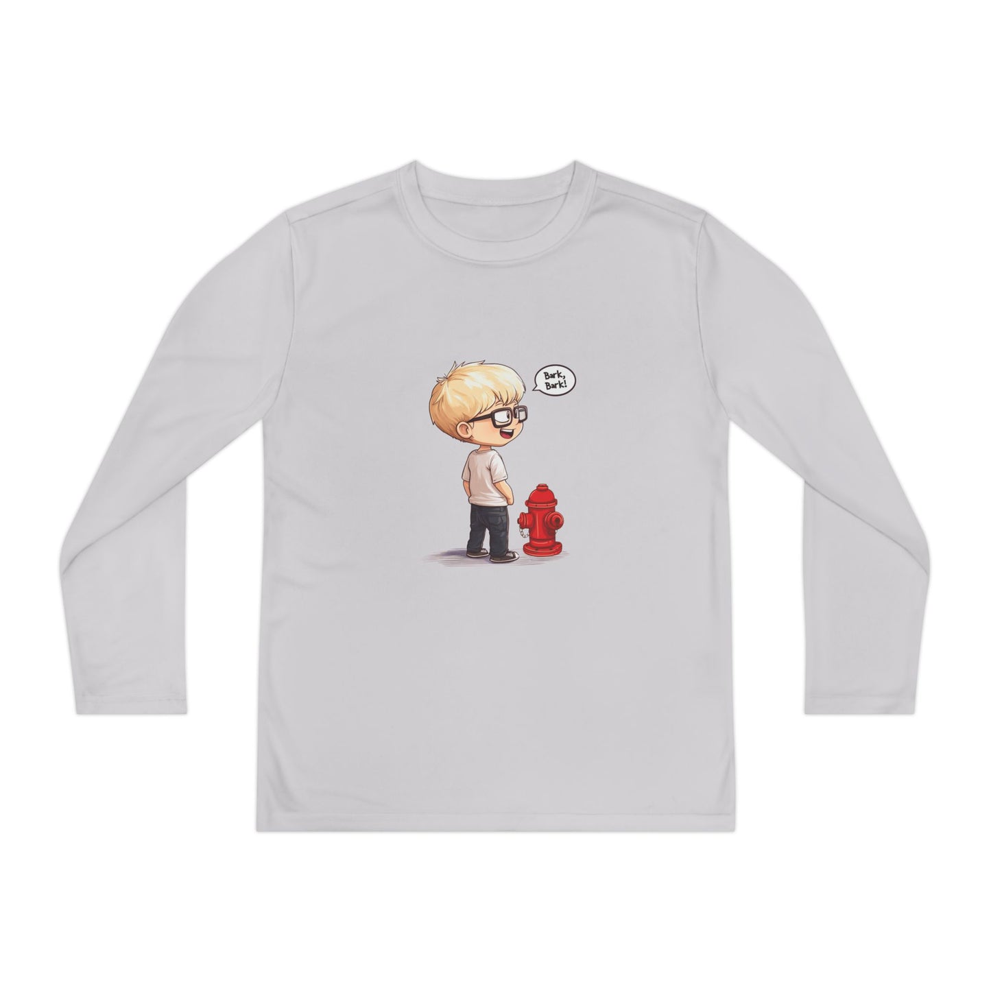 Youth Long Sleeve Competitor Tee (Bark Bark)