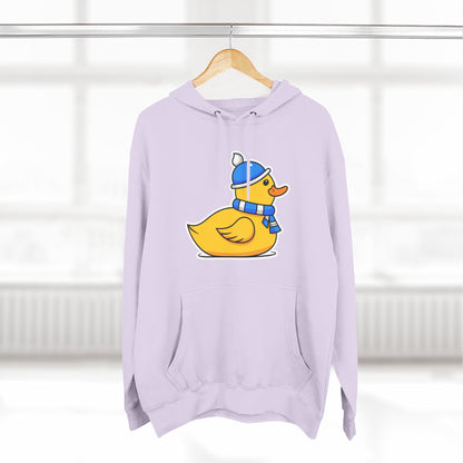 Three-Panel Fleece Hoodie (Chilly Duck)