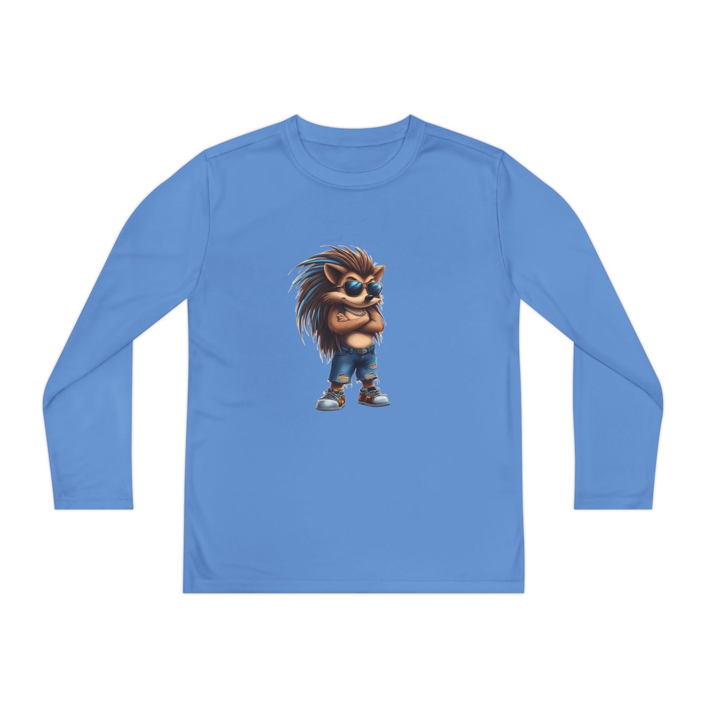 Youth Long Sleeve Competitor Tee (Cool Hedgehog)