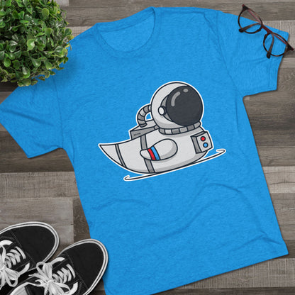 Unisex Tri-Blend Crew Tee (Astronaut Duck)