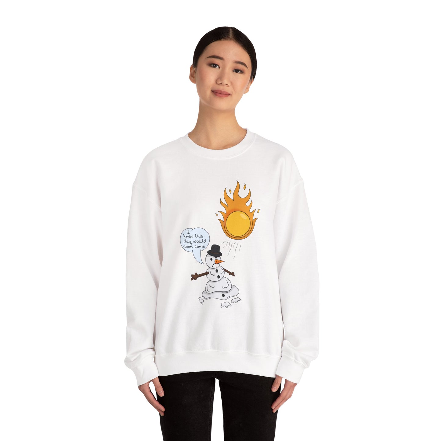 Unisex Heavy Blend™ Crewneck Sweatshirt (Melting Snowman)