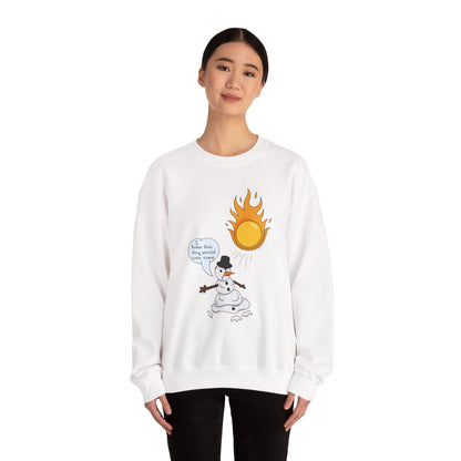 Unisex Heavy Blend™ Crewneck Sweatshirt (Melting Snowman)