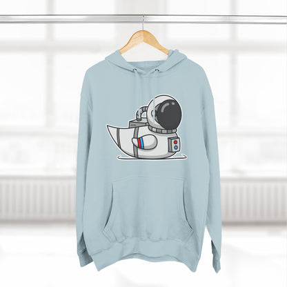 Three-Panel Fleece Hoodie (Astronaut Duck)