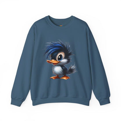 Unisex Heavy Blend™ Crewneck Sweatshirt (Blue Hair Duck)