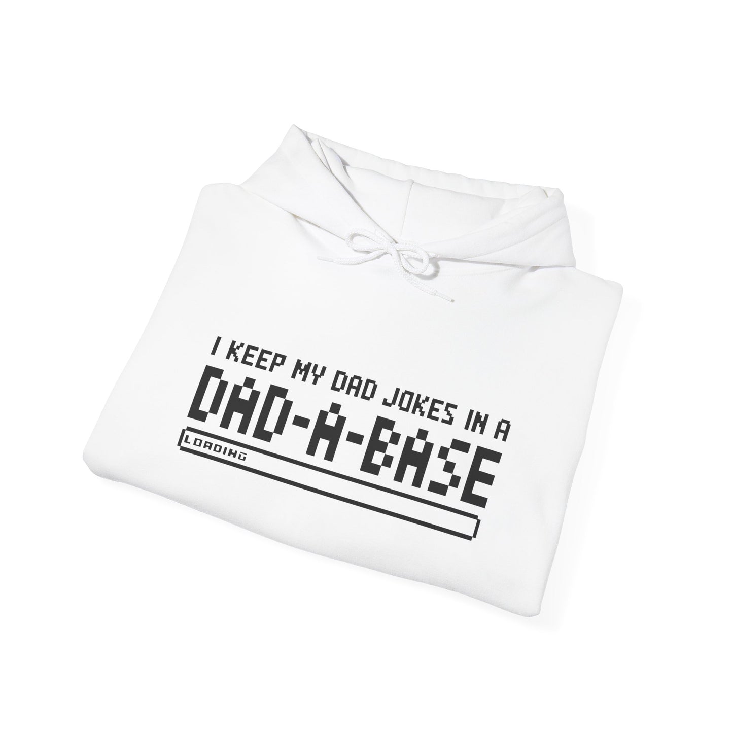 Dad Jokes Hoodie - Unisex Heavy Blend™ Sweatshirt (Keep my Jokes in a Dad-A-Base)