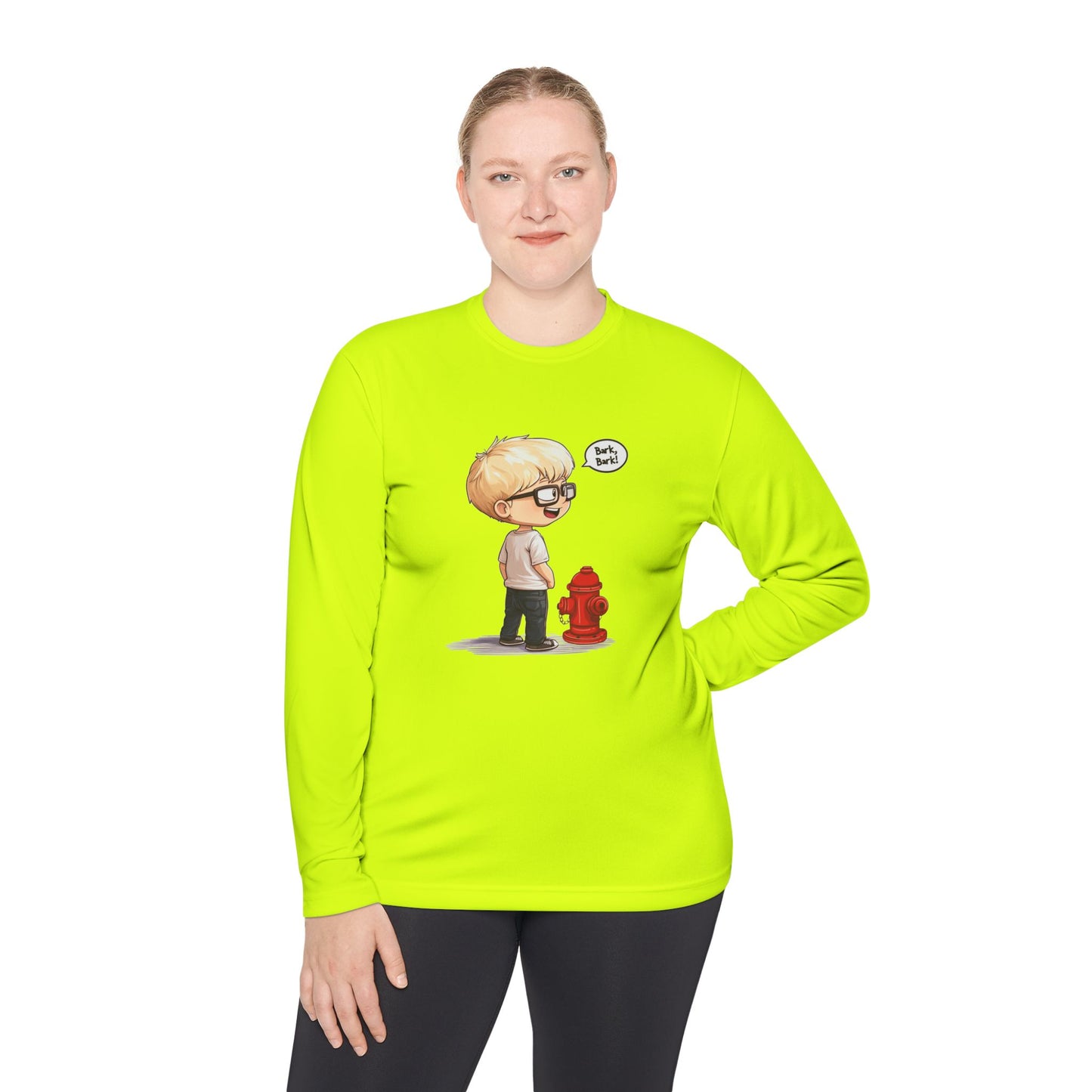 Unisex Lightweight Long Sleeve Tee (Bark Bark)