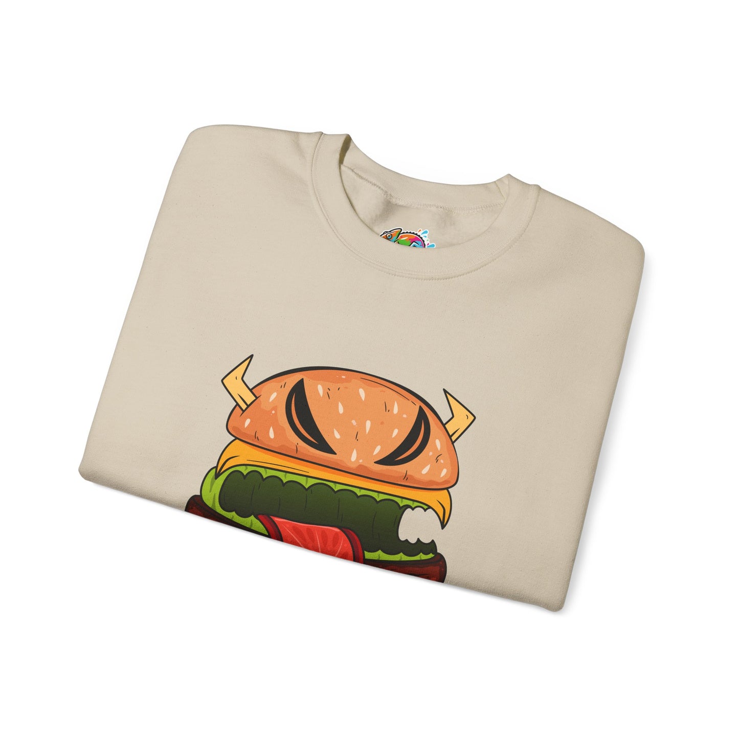 Unisex Heavy Blend™ Crewneck Sweatshirt (Cheeseburger Monster)
