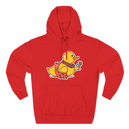 Three-Panel Fleece Hoodie (Tropical Duck)