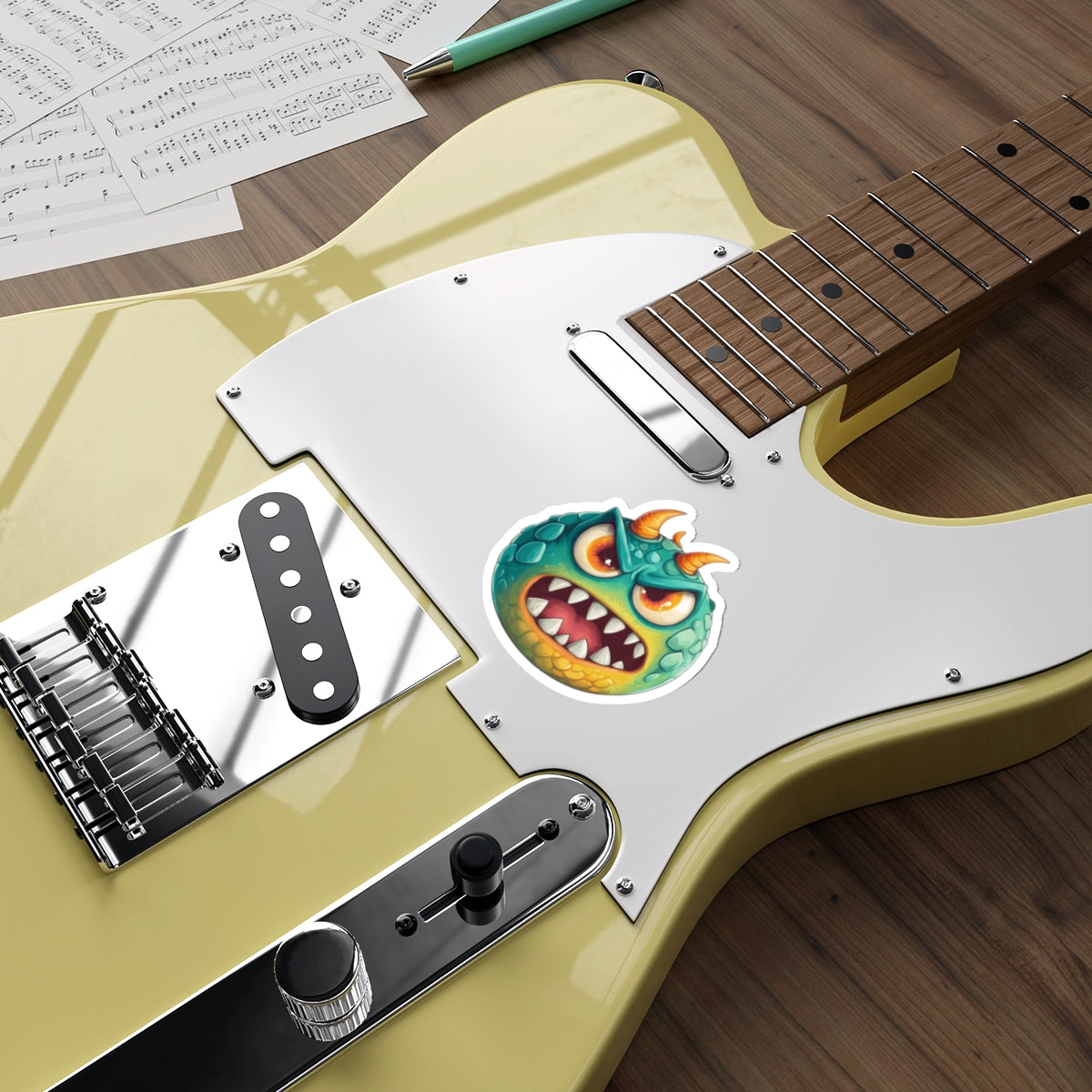 Die-Cut Stickers | Vibrant Art for Personalization (Green Monster 2)