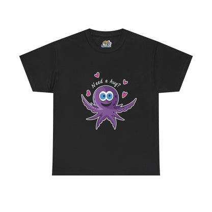 Unisex Heavy Cotton Tee (Octopus Hug)