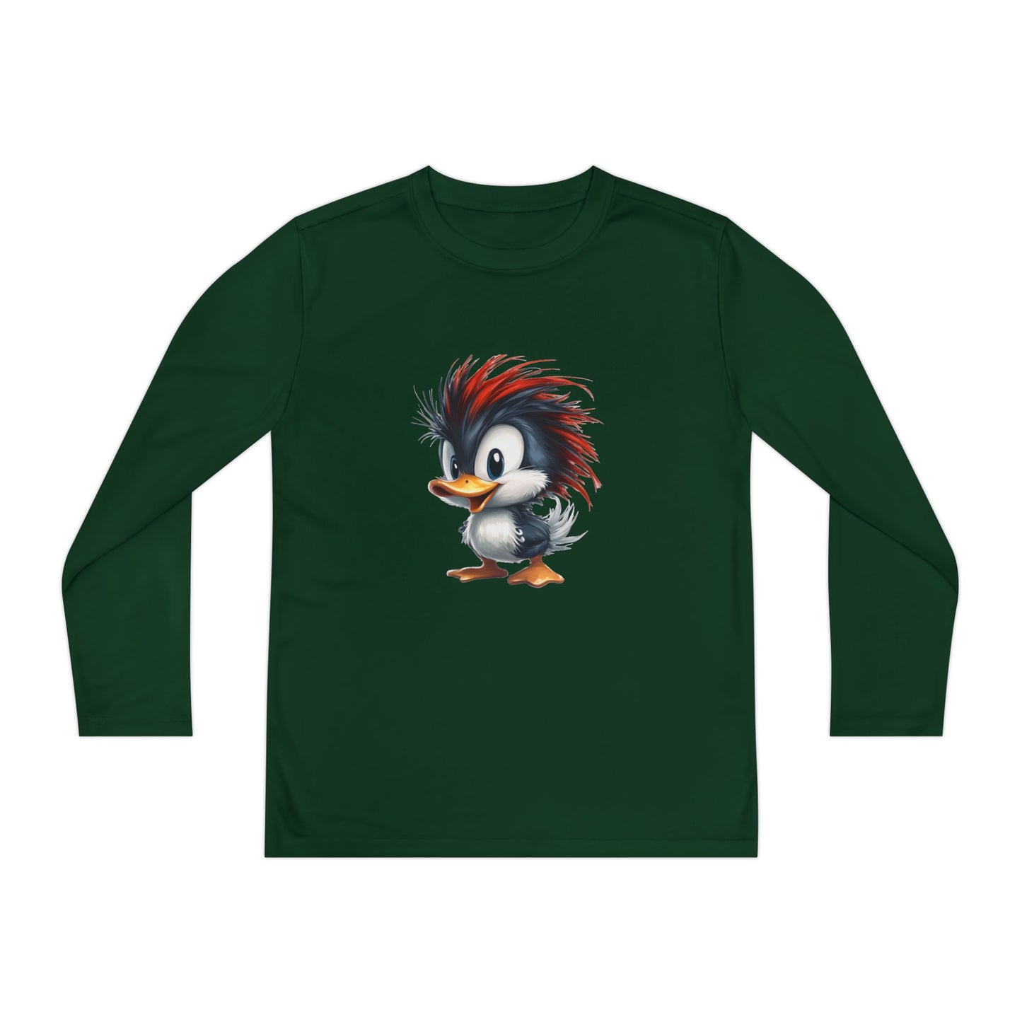 Youth Long Sleeve Competitor Tee (Red Hair Duck)