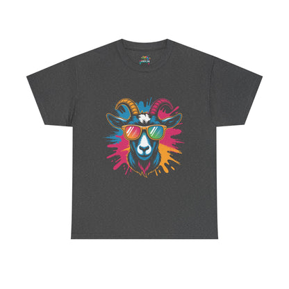 Unisex Heavy Cotton Tee (Colorful Goat)