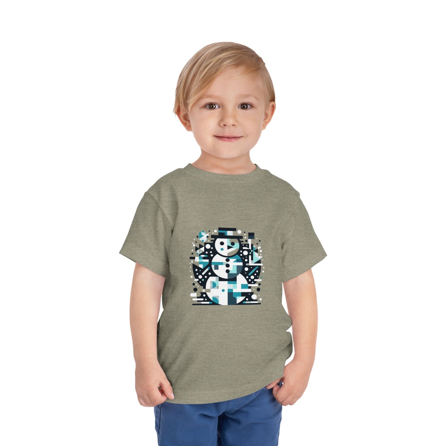 Toddler Short Sleeve Tee (Abstract Snowman)