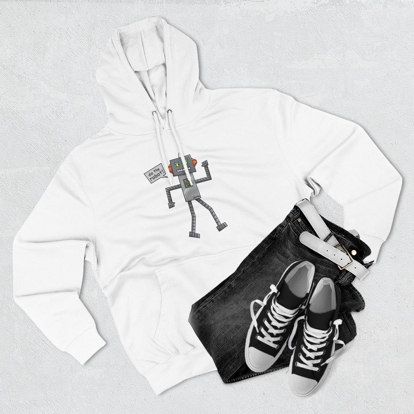 Three-Panel Fleece Hoodie (Do the Robot)