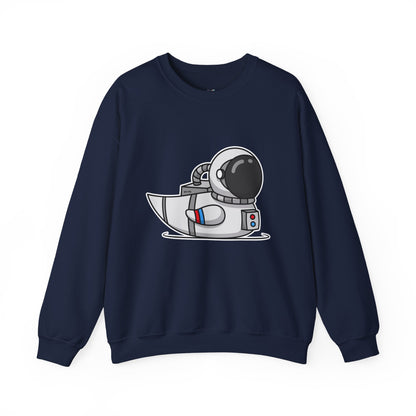Unisex Heavy Blend™ Crewneck Sweatshirt (Astronaut Duck)