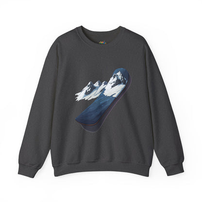 Unisex Heavy Blend™ Crewneck Sweatshirt (Mountain Snowboard)