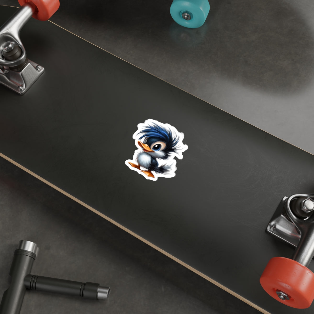 Die-Cut Stickers | Perfect for Laptops & Travel Decor (Blue Hair Duck)