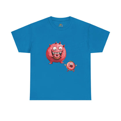 Unisex Heavy Cotton Tee (Donut Monster eating Donut)