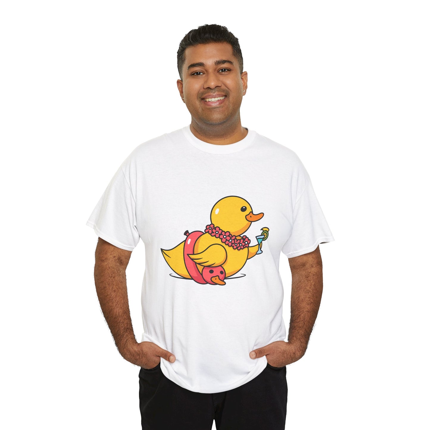 Unisex Heavy Cotton Tee (Tropical Duck)