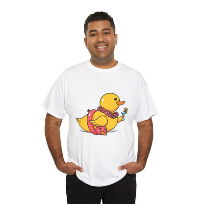 Unisex Heavy Cotton Tee (Tropical Duck)