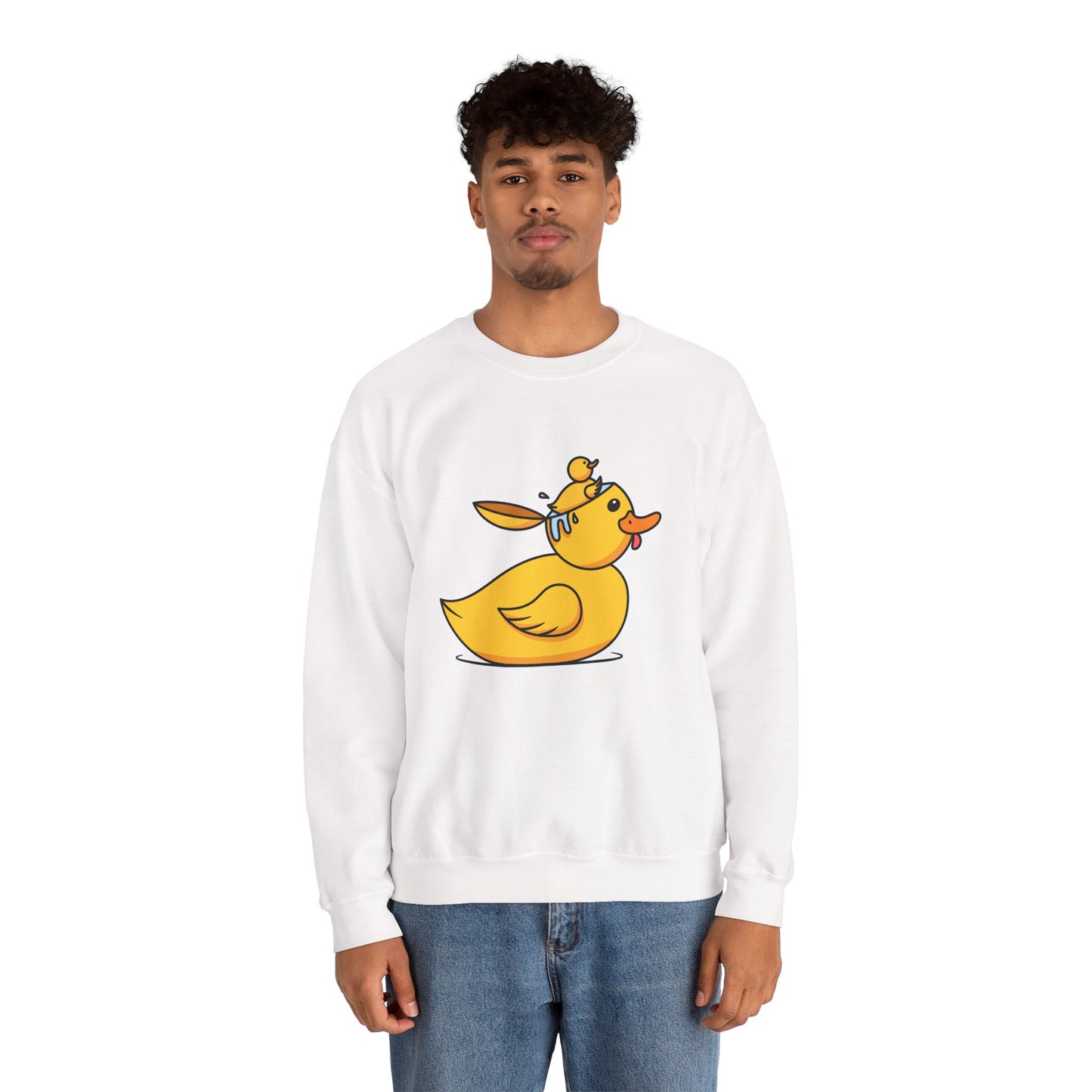 Unisex Heavy Blend™ Crewneck Sweatshirt (Duck Bird Brain)