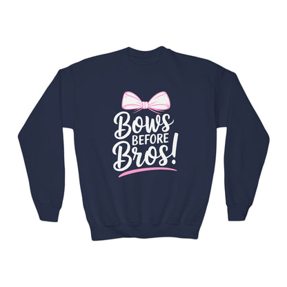 Youth Crewneck Sweatshirt (Bows before Bros)