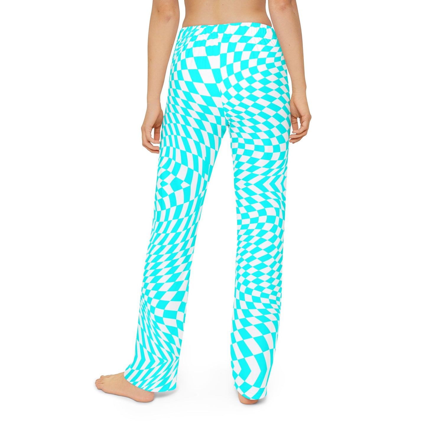 Kids Lounge Pants (Cyan Pixels)