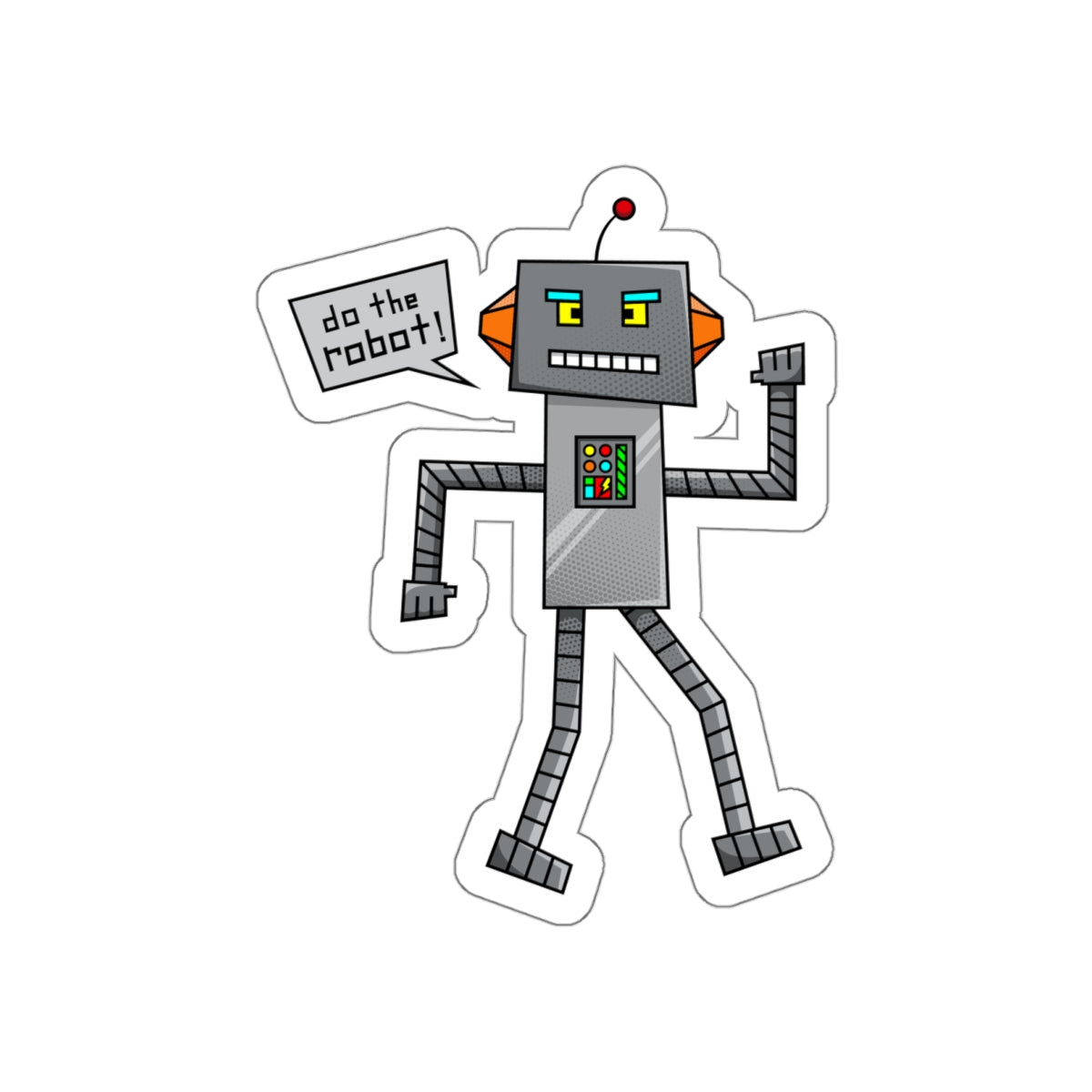 Die-Cut Stickers | Vibrant Art for Personalization (Do the Robot)