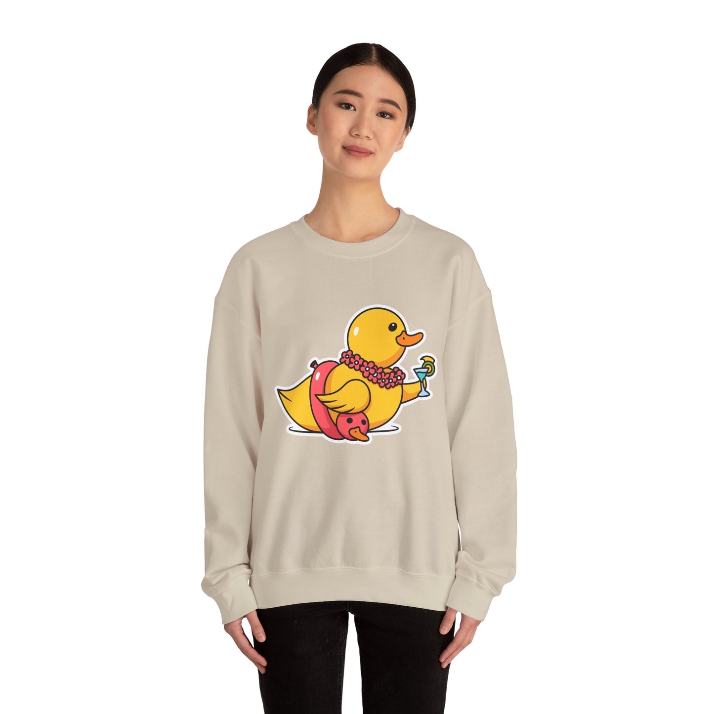 Unisex Heavy Blend™ Crewneck Sweatshirt (Tropical Duck)