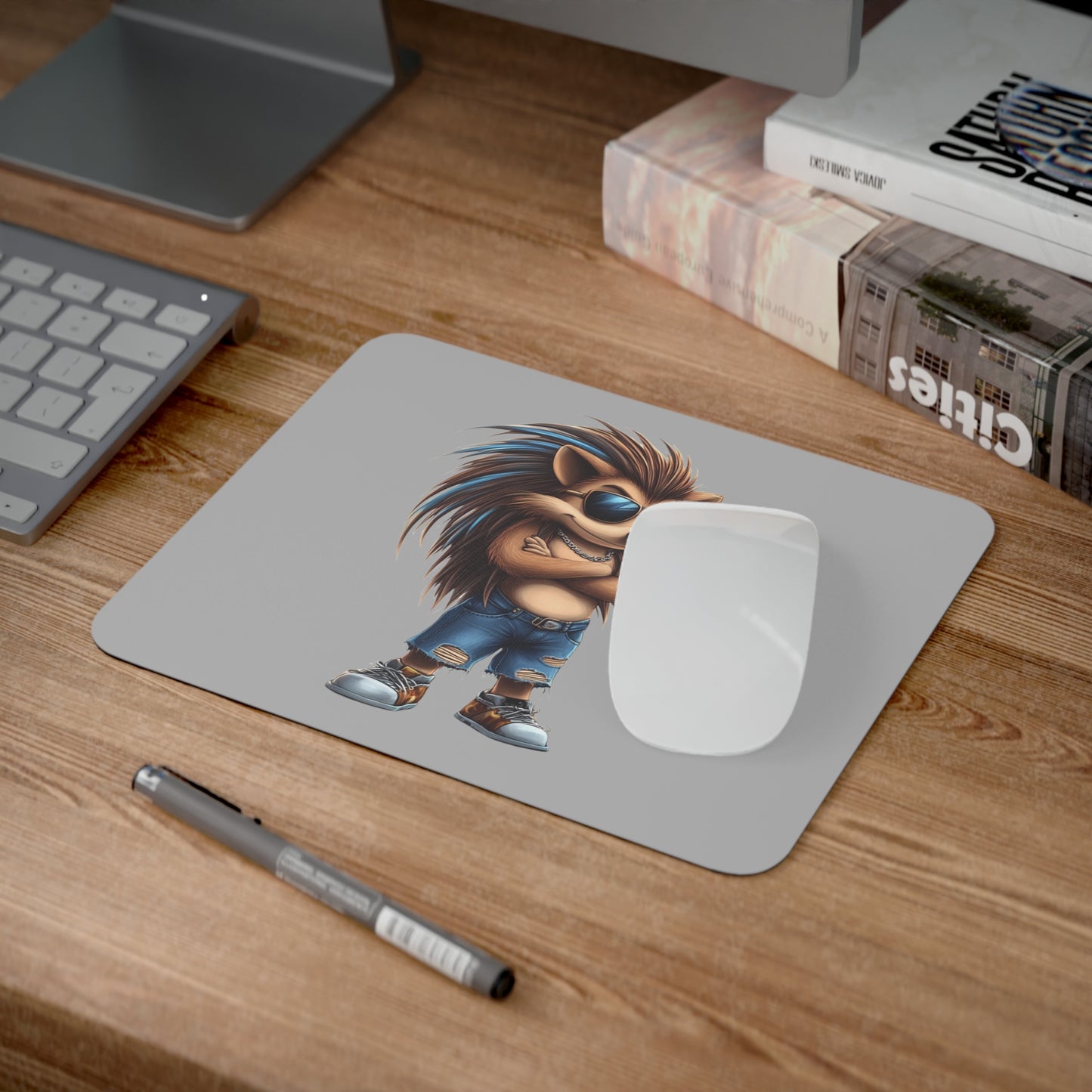 Desk Mouse Pad (Cool Hedgehog)