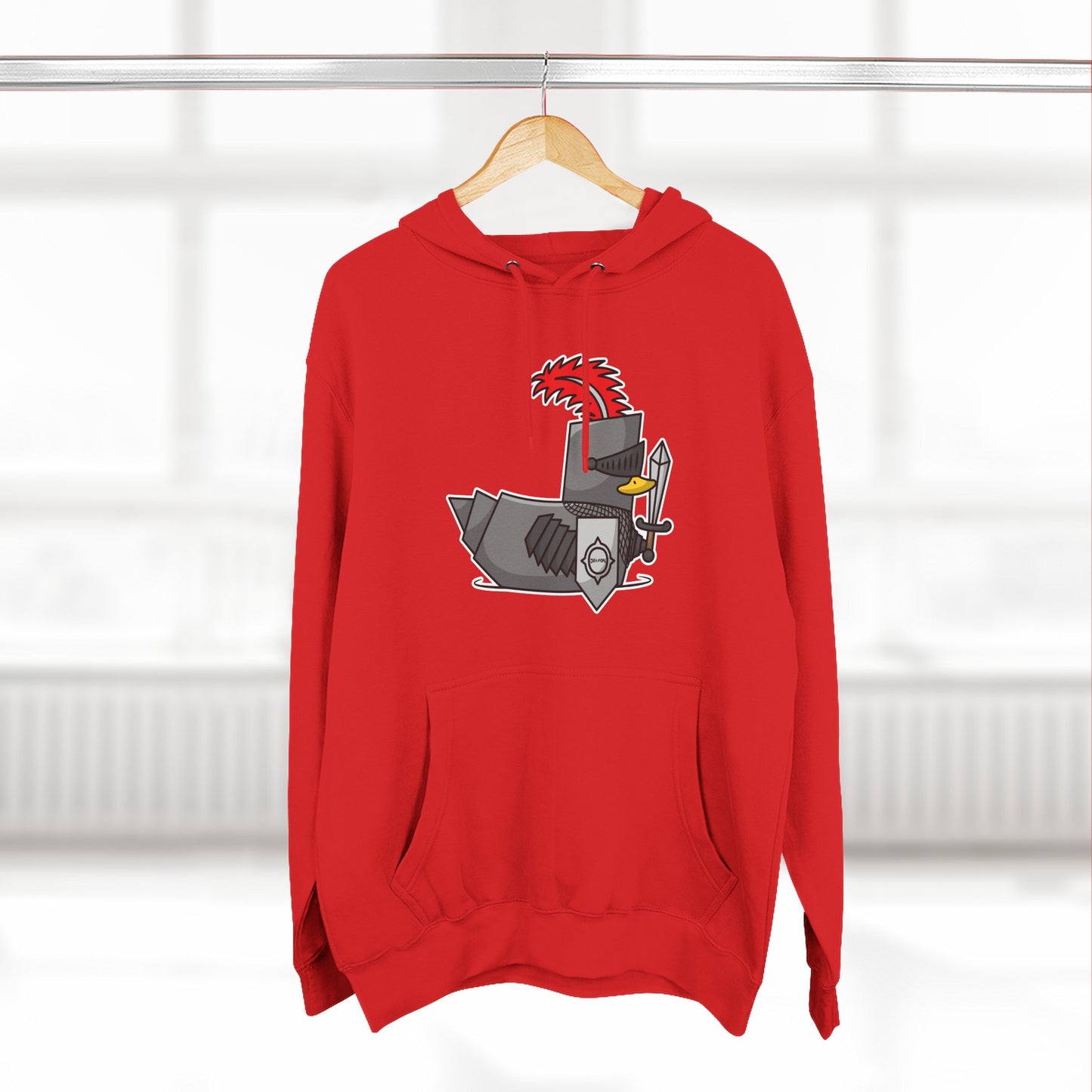 Three-Panel Fleece Hoodie (Knight Duck)