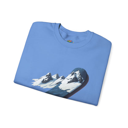 Unisex Heavy Blend™ Crewneck Sweatshirt (Mountain Snowboard)