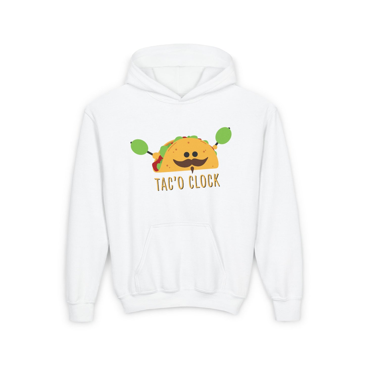 Youth Heavy Blend Hooded Sweatshirt (Tac'O Clock)