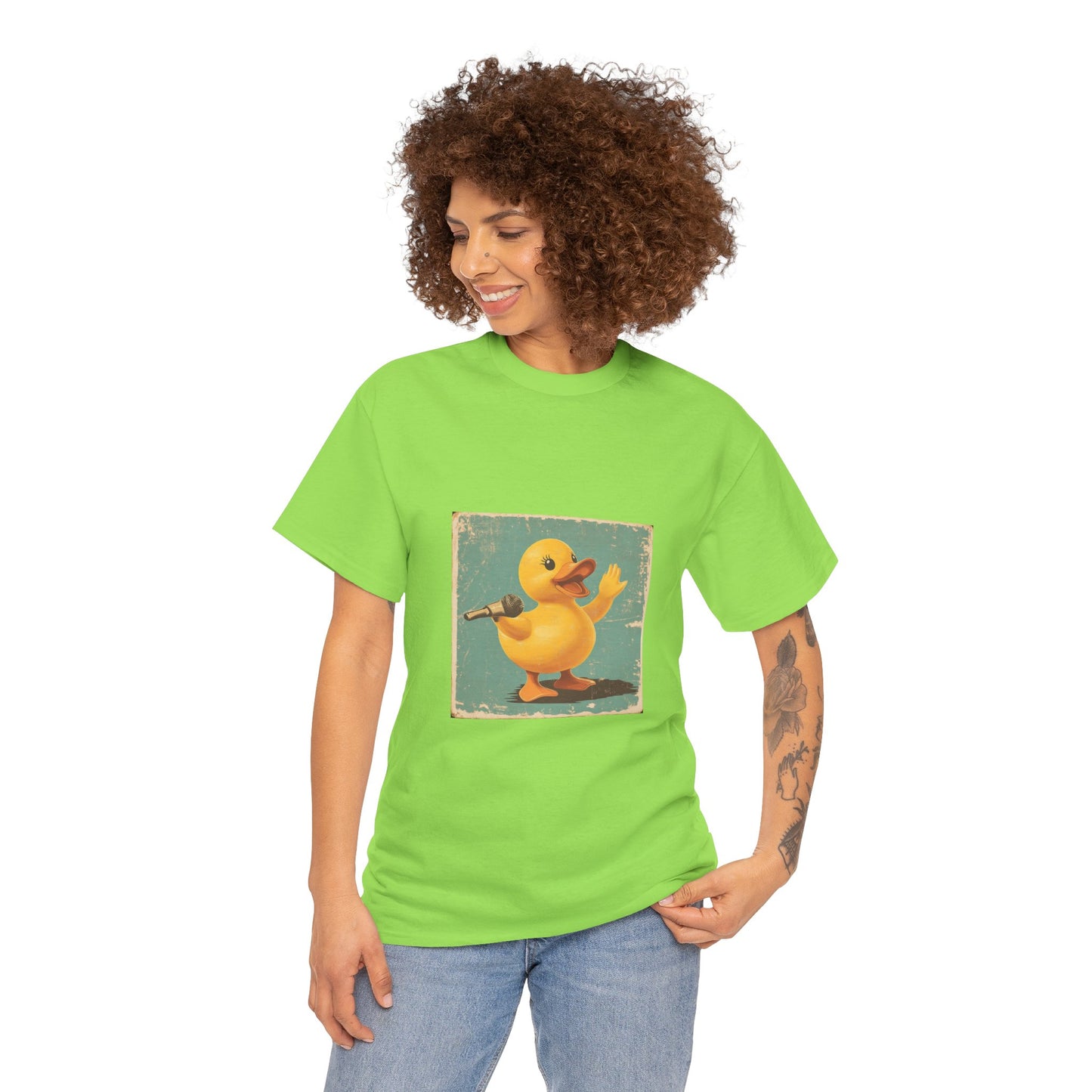 Unisex Heavy Cotton Tee (Karaoke Duck)