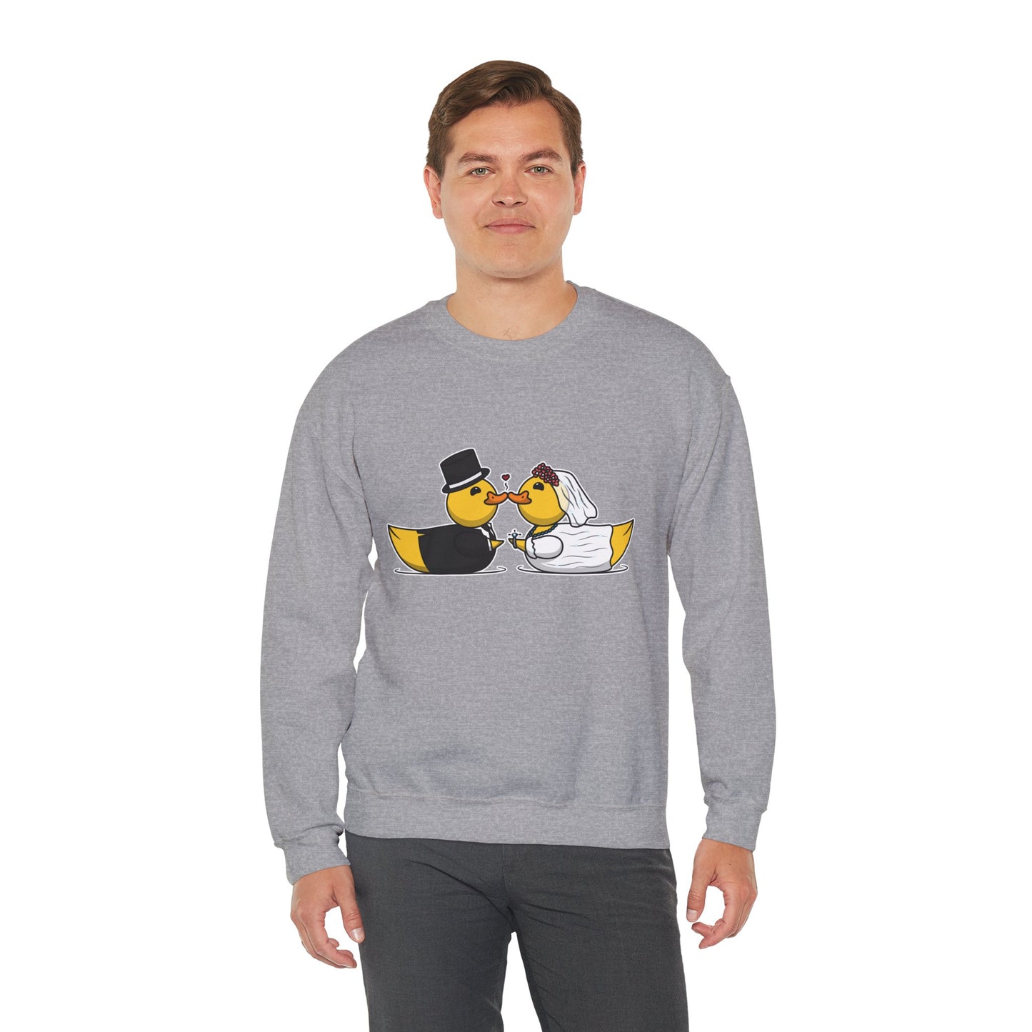 Unisex Heavy Blend™ Crewneck Sweatshirt (Wedding Ducks)