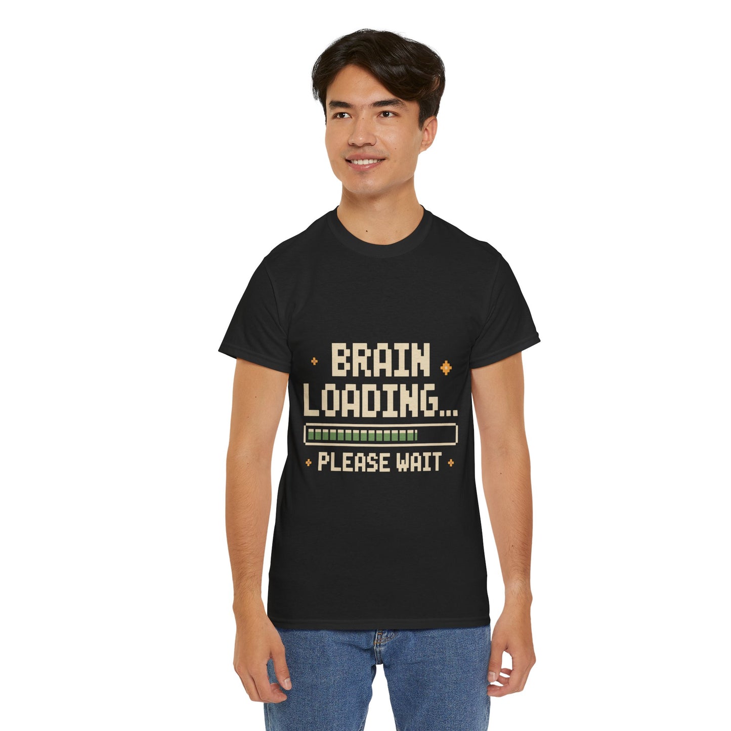 Unisex Heavy Cotton Tee (Brain Loading...Please Wait)
