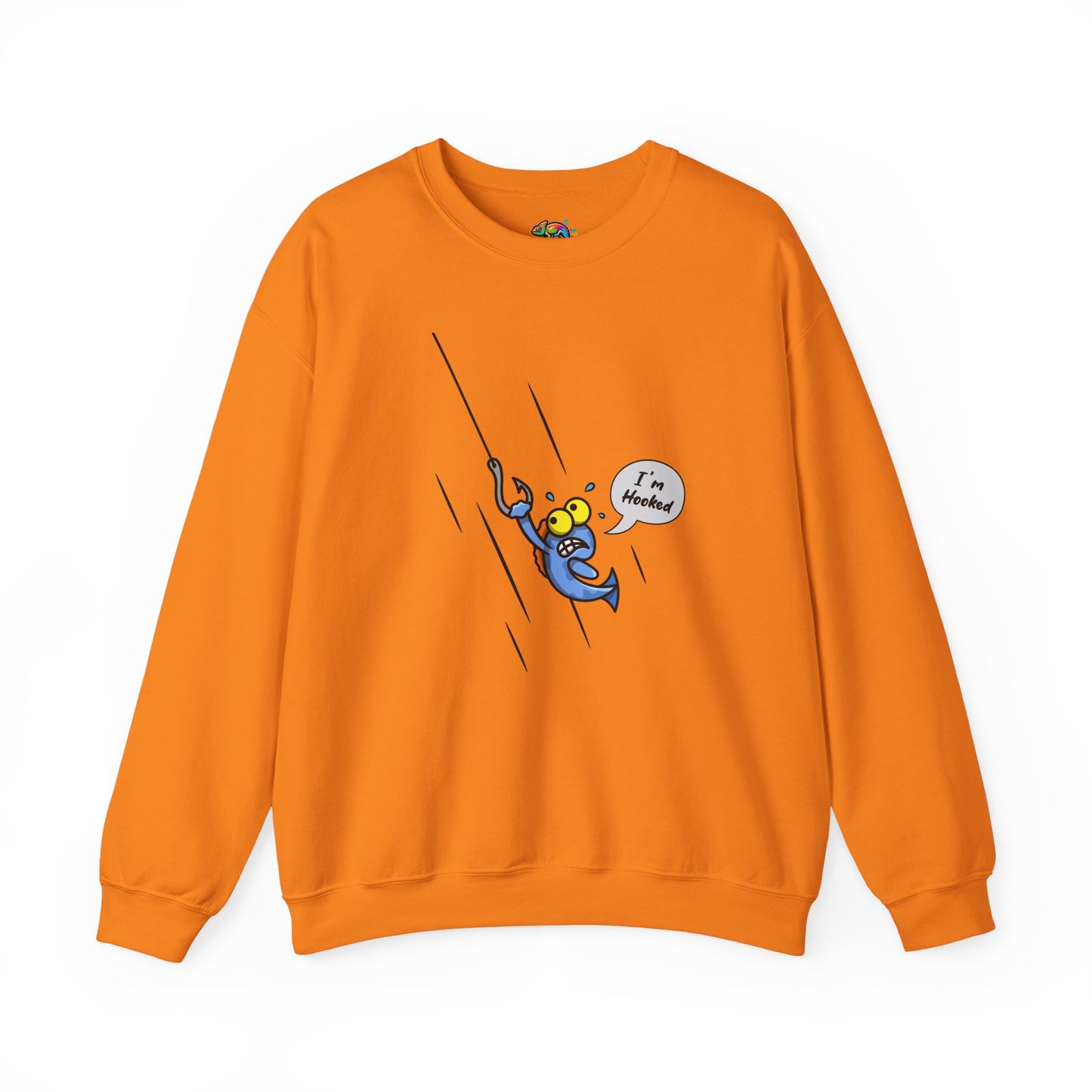 Unisex Heavy Blend™ Crewneck Sweatshirt (Fishing Hooked)